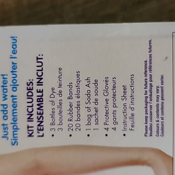 NWT new tie dye kit purple pink yellow up to eight shirts never opened Packaging - Picture 4 of 5